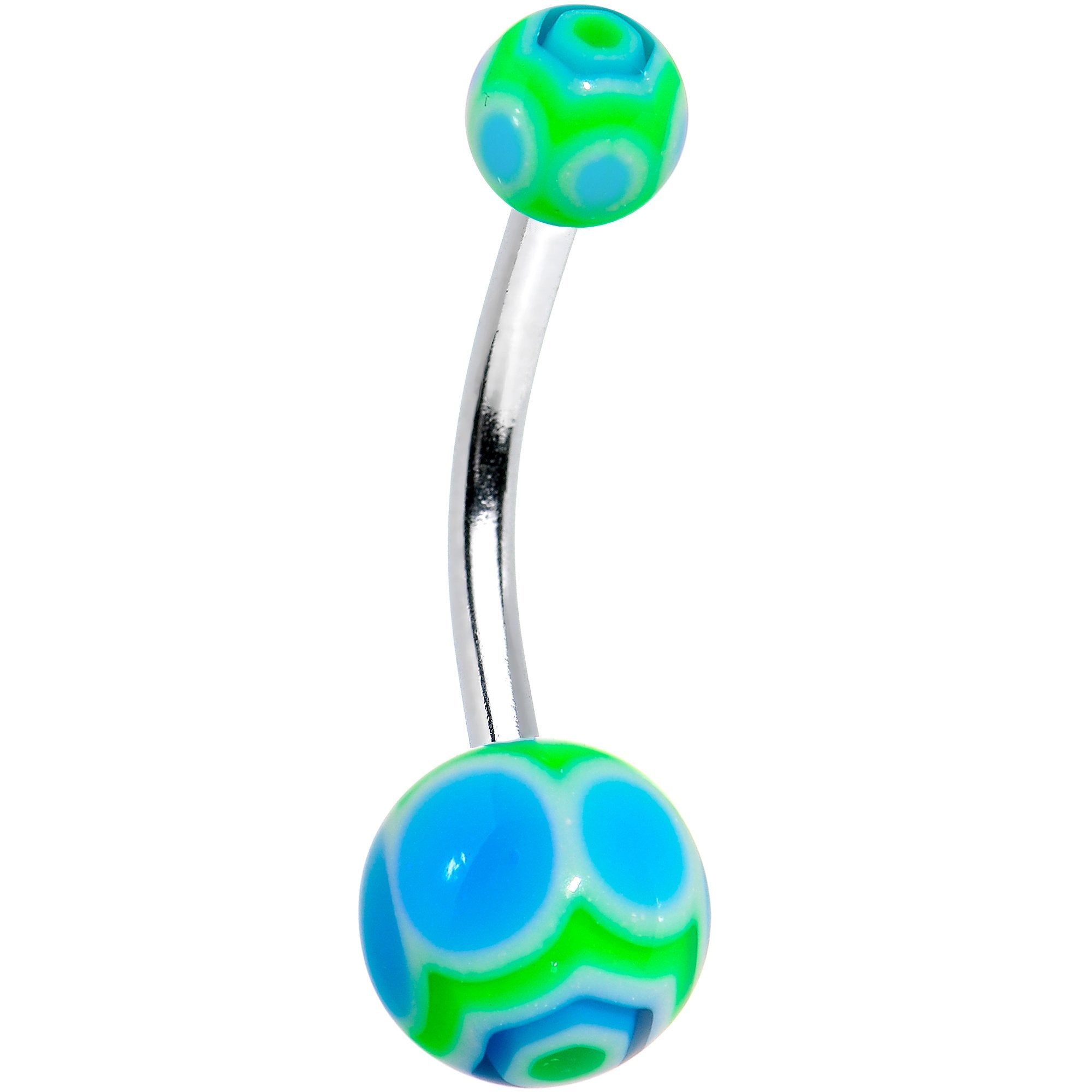 Blue Lime MARRACAS Belly Button Ring