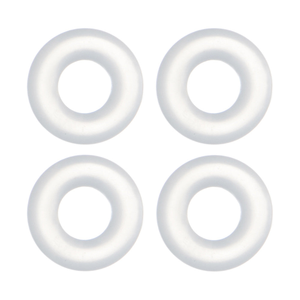 8G Clear Rubber O-Ring 4-Pack