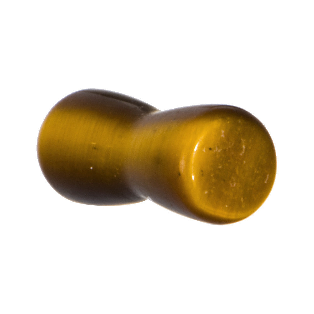 8G Tiger Eye Natural Stone Saddle Plug