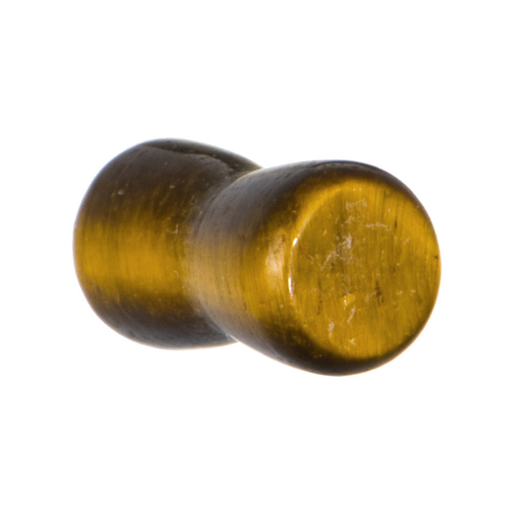 6G Tiger Eye Semi Natural Stone Saddle Plug