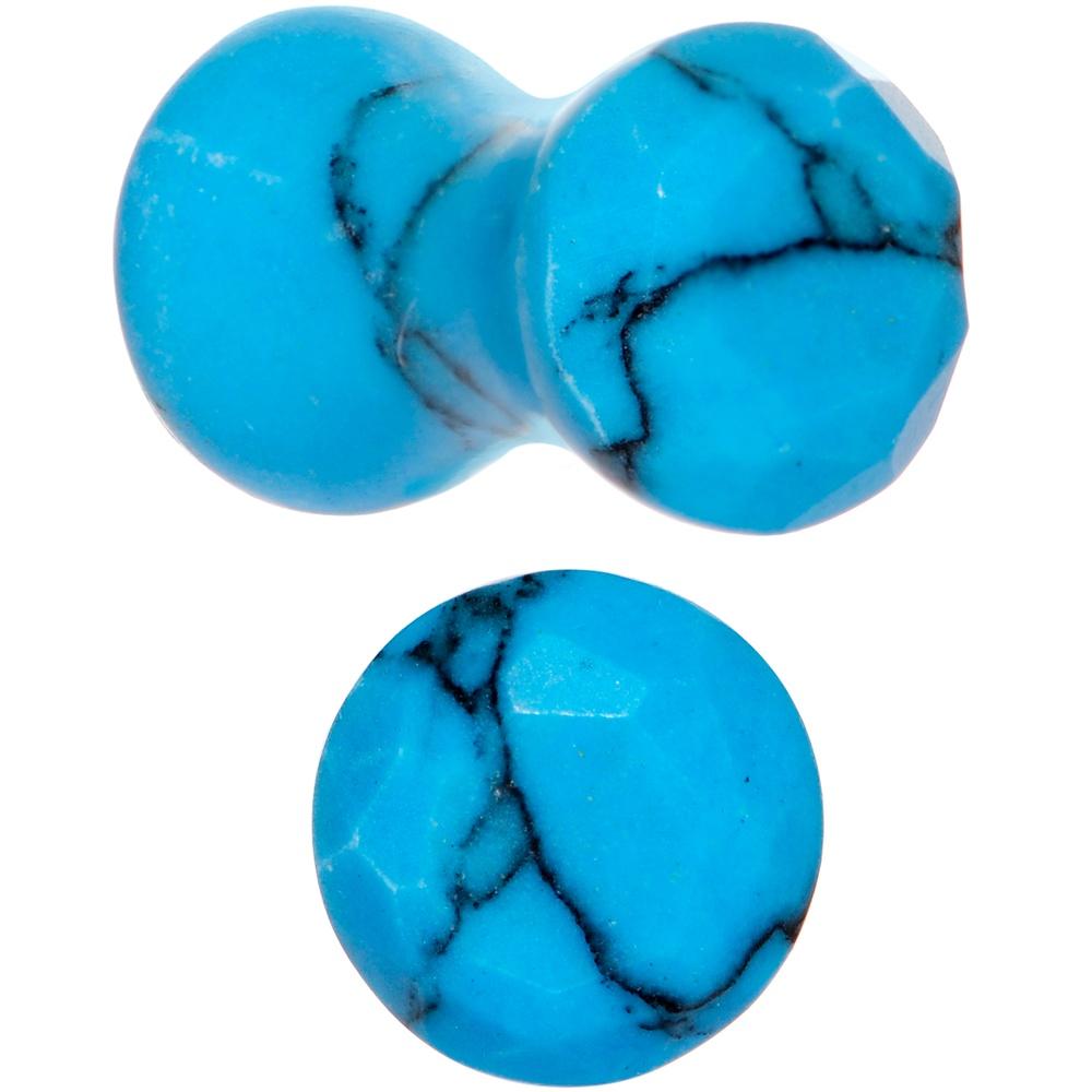 4G Turquoise Natural Stone Saddle Plug Set
