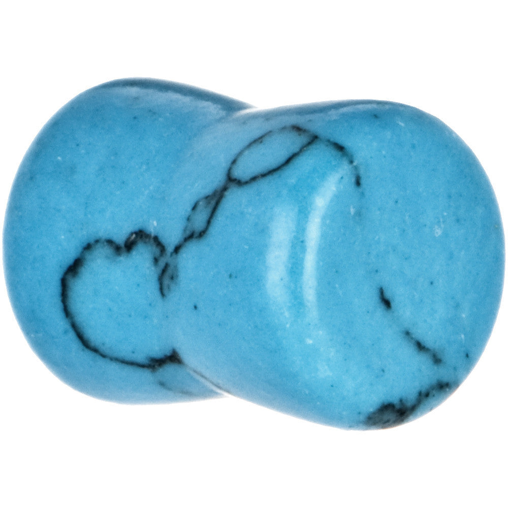 2G Turquoise Natural Stone Saddle Plug