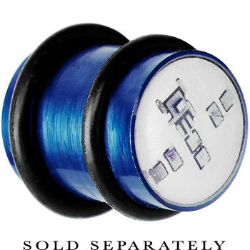 12mm Blue Anodized Titanium Blinking Plug