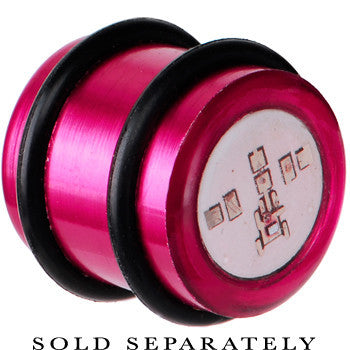 16mm Hot Pink Anodized Titanium Blinking Plug