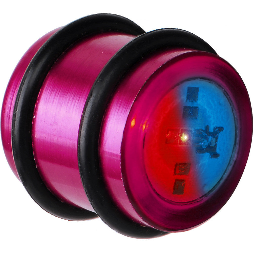 16mm Hot Pink Anodized Titanium Blinking Plug