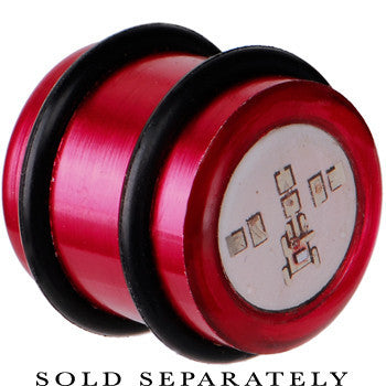 16mm Red Anodized Titanium Blinking Plug