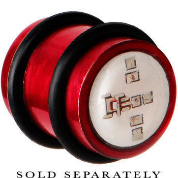 14mm Red Anodized Titanium Blinking Plug