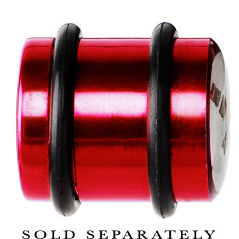 14mm Red Anodized Titanium Blinking Plug