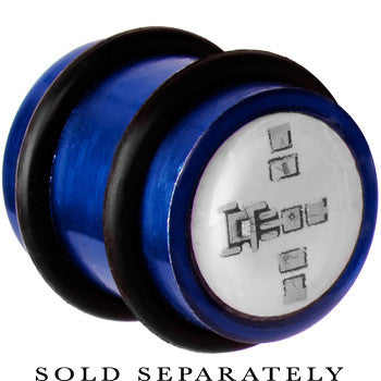 14mm Blue Anodized Titanium Blinking Plug