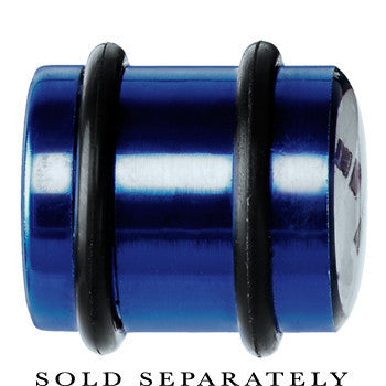 14mm Blue Anodized Titanium Blinking Plug