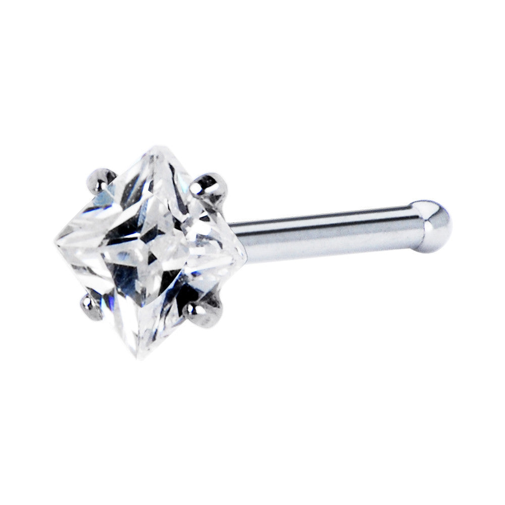 18G Clear Diamond Cubic Zirconia Nose Bone
