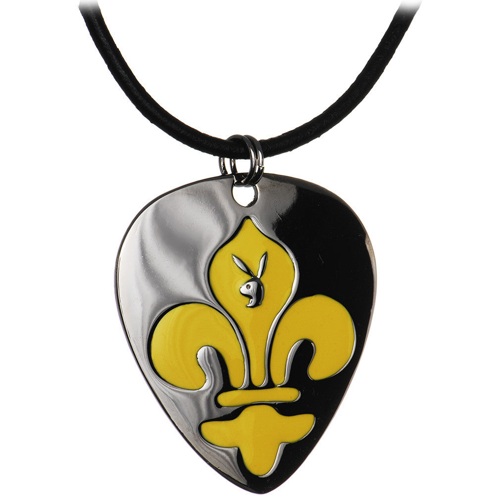 Licensed Yellow Fleur De Lis Playboy Necklace