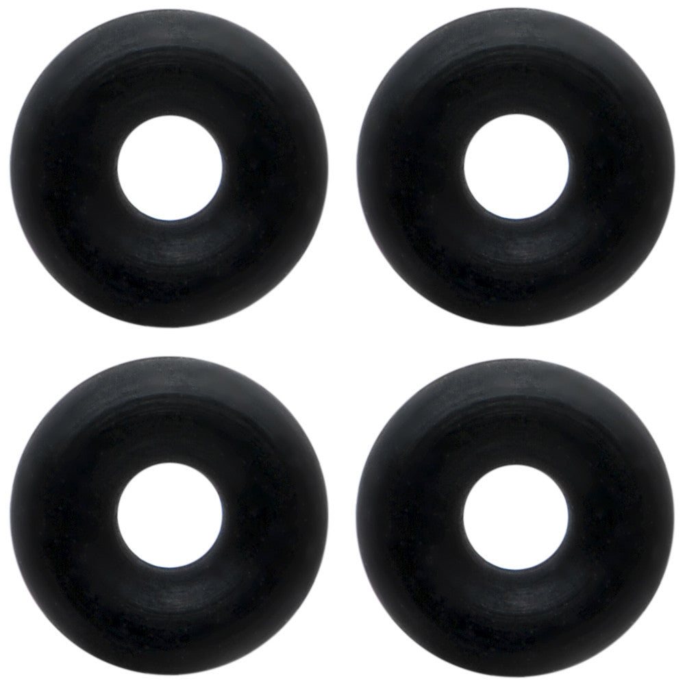 10G Black Rubber O-Ring 4-Pack