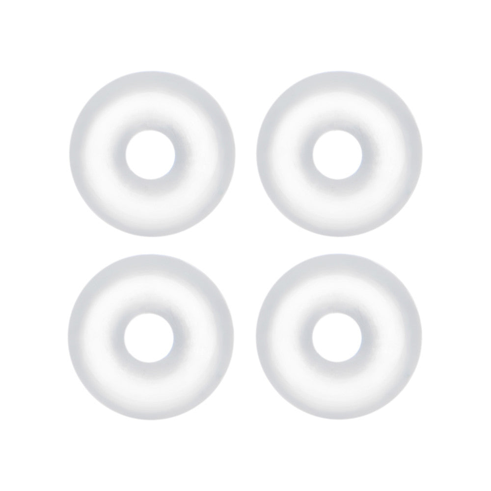 14G Clear Rubber O-Ring 4-Pack