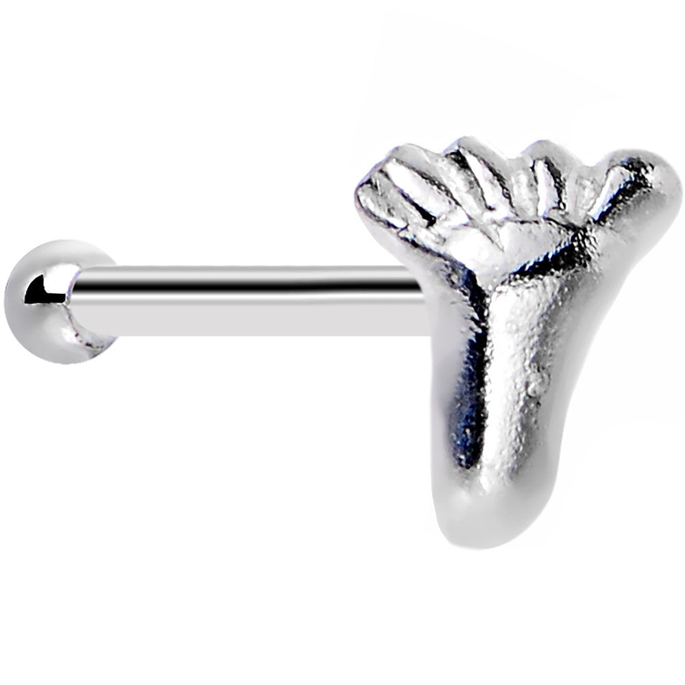 Sterling Silver Foot Nose Bone