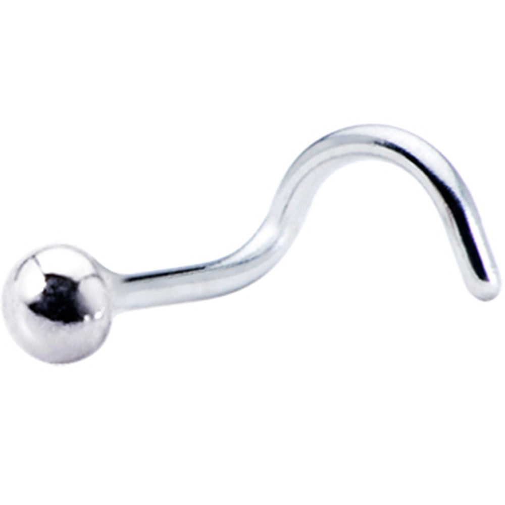 Sterling Silver 2mm Ball Nose Ring