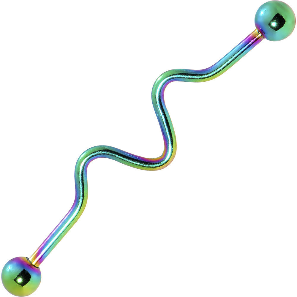 Wave Rainbow Anodized Titanium Industrial Project Bar 38mm