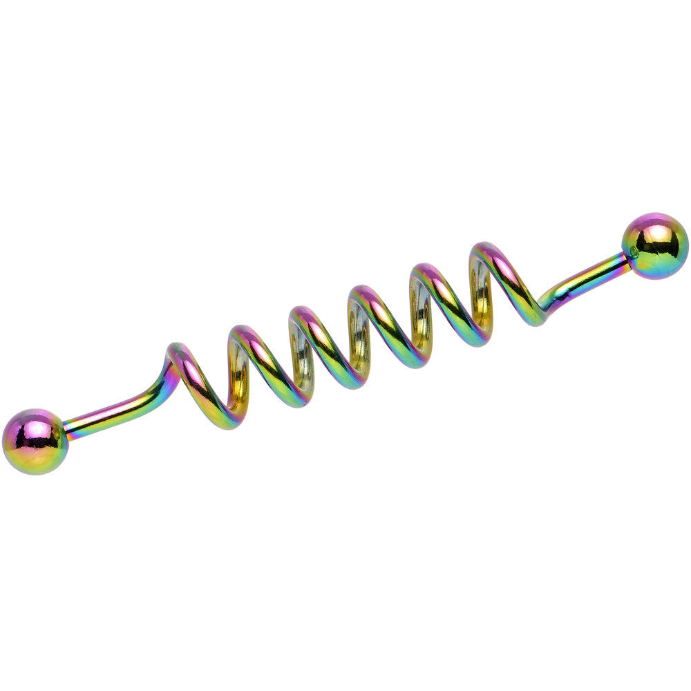 Spiral Rainbow Anodized Titanium Industrial Project Bar 40mm