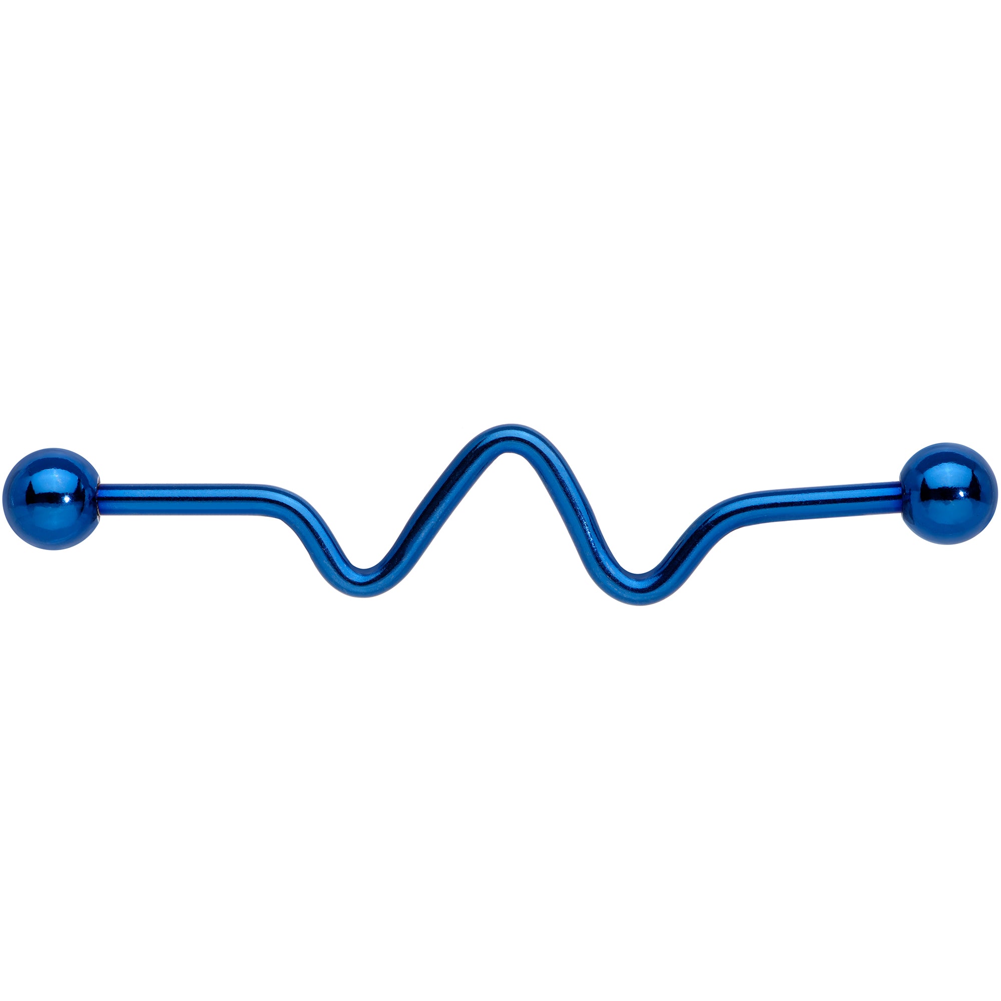 Wave Blue Anodized Titanium Industrial Project Bar 40mm