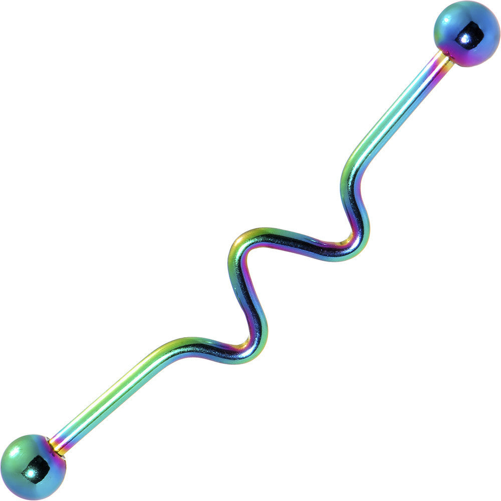 Wave Rainbow Anodized Titanium Industrial Project Bar 40mm