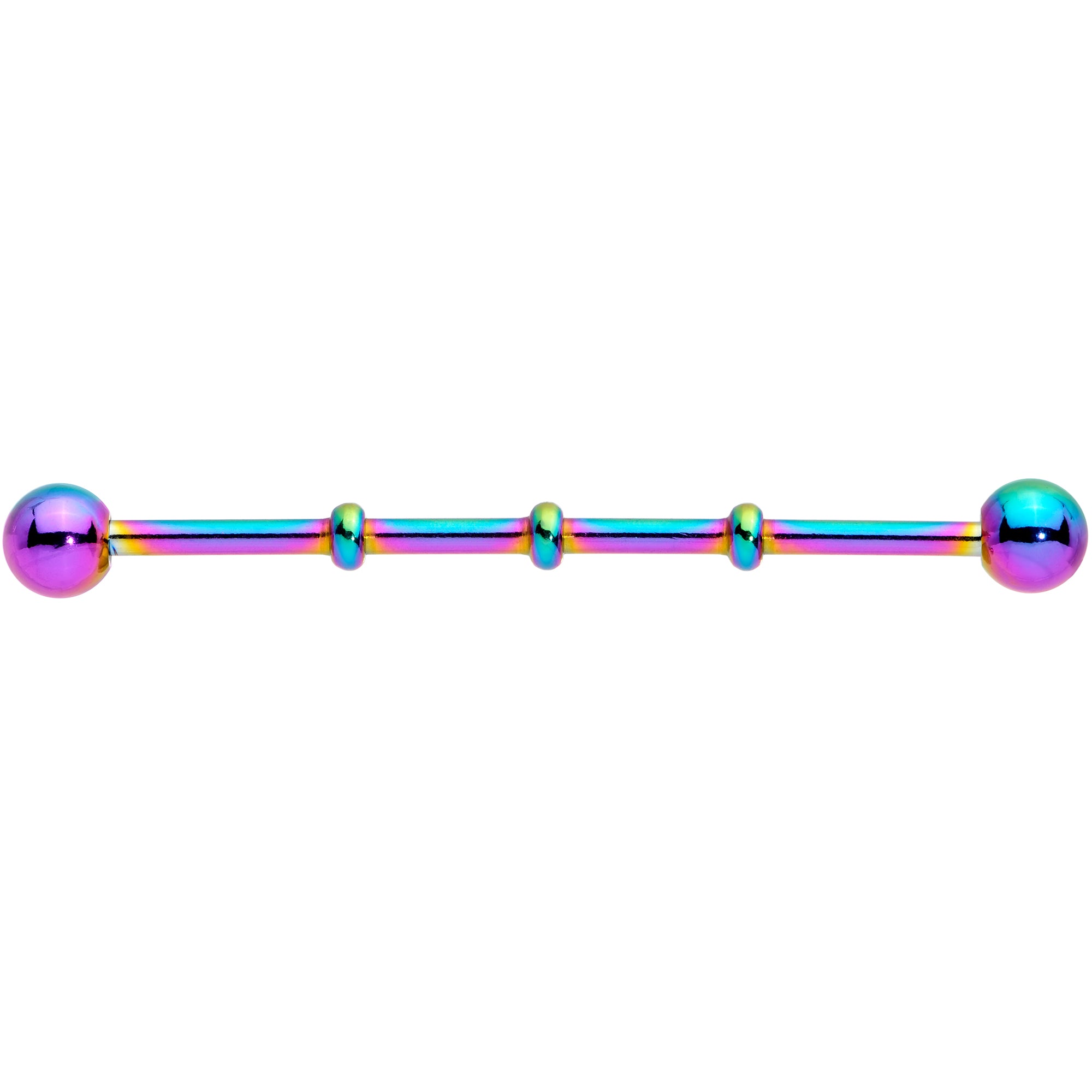 Ball Rainbow Anodized Titanium Industrial Project Bar 40mm
