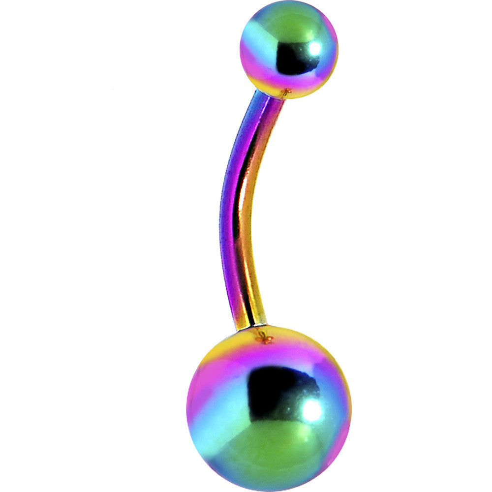 Rainbow Anodized Titanium Belly Ring