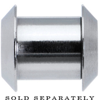 0G Stainless Steel Screw Fit Tunnel Plug Set