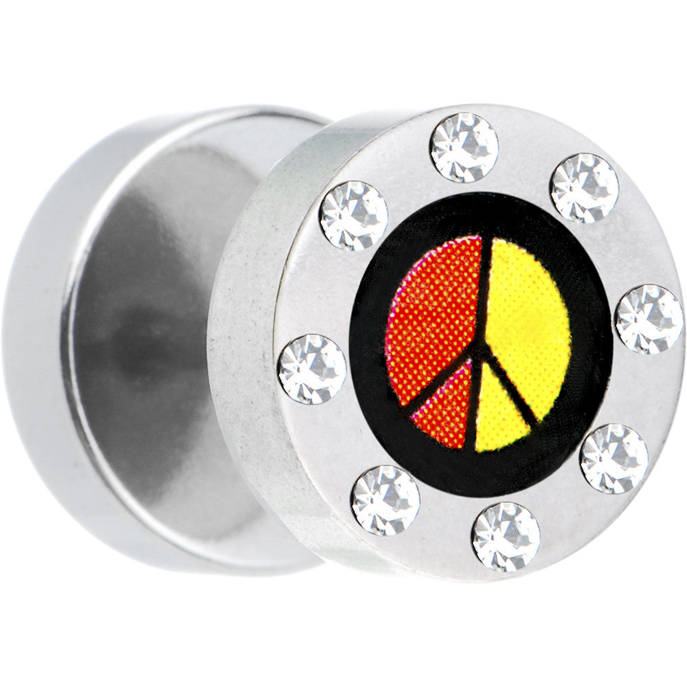 Gem Rasta Peace Logo Cheater Plug