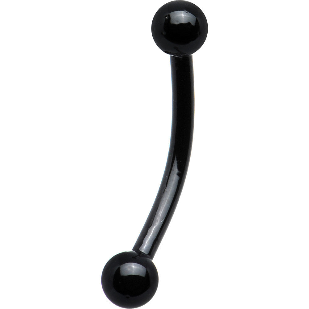 16G Black Electro Titanium Eyebrow Ring