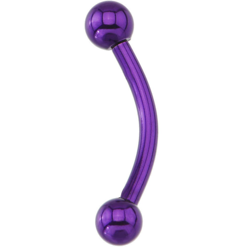 16G Purple Electro Titanium Eyebrow Ring