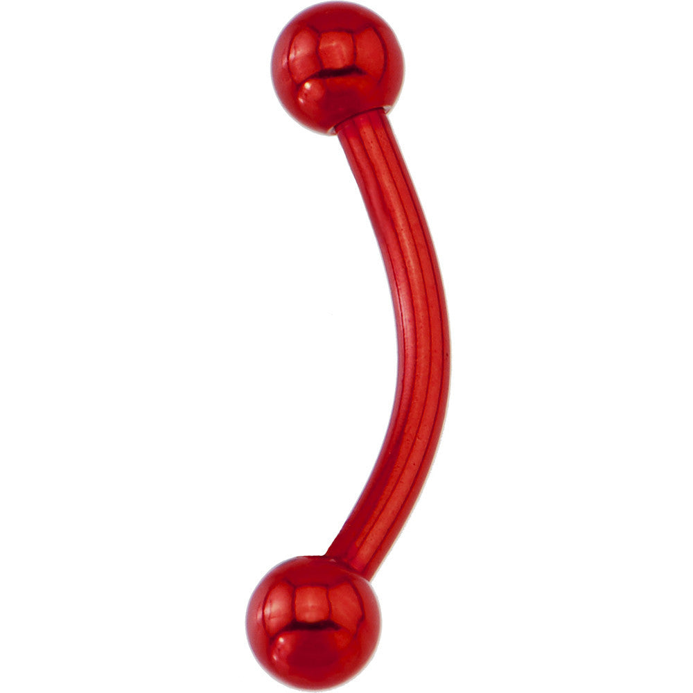 16G Red Electro Titanium Eyebrow Ring