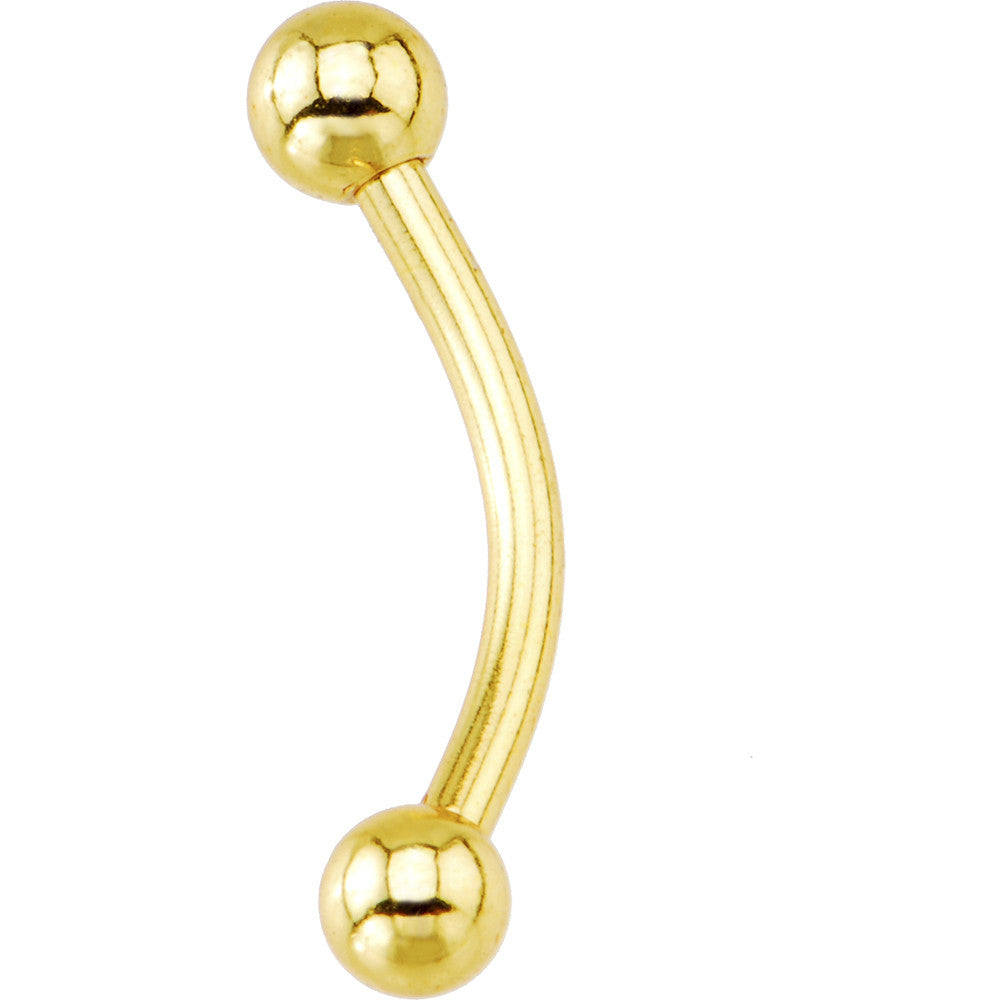 16G Gold Electro Titanium Eyebrow Ring