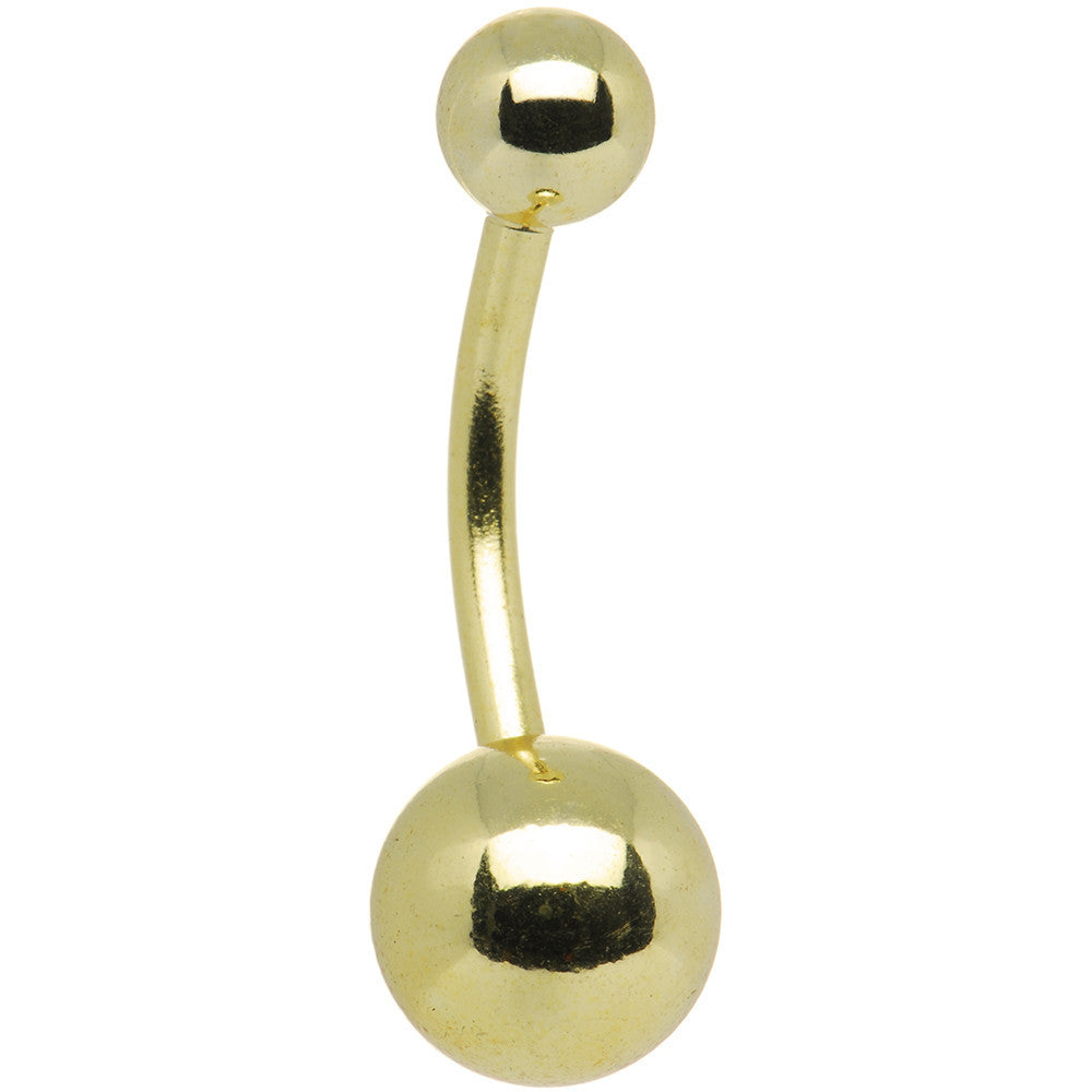 Gold Electro Titanium Belly Ring -7/16