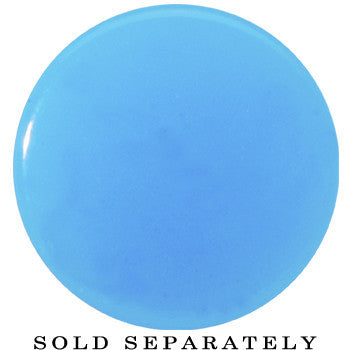 9/16 Blue Neon Glitter Saddle Plug