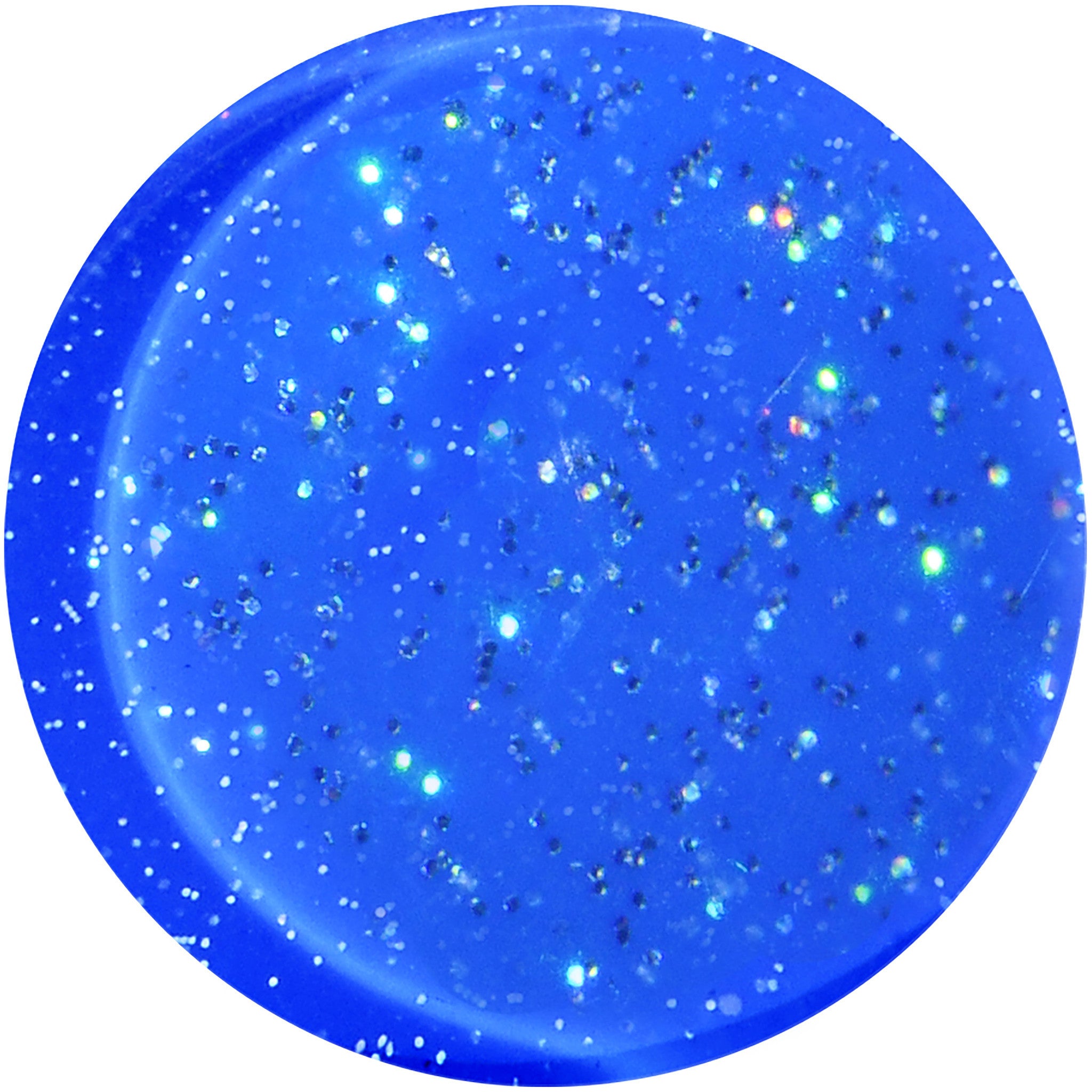 20mm Blue Neon Glitter Saddle Plug