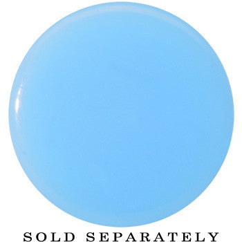 20mm Blue Neon Glitter Saddle Plug