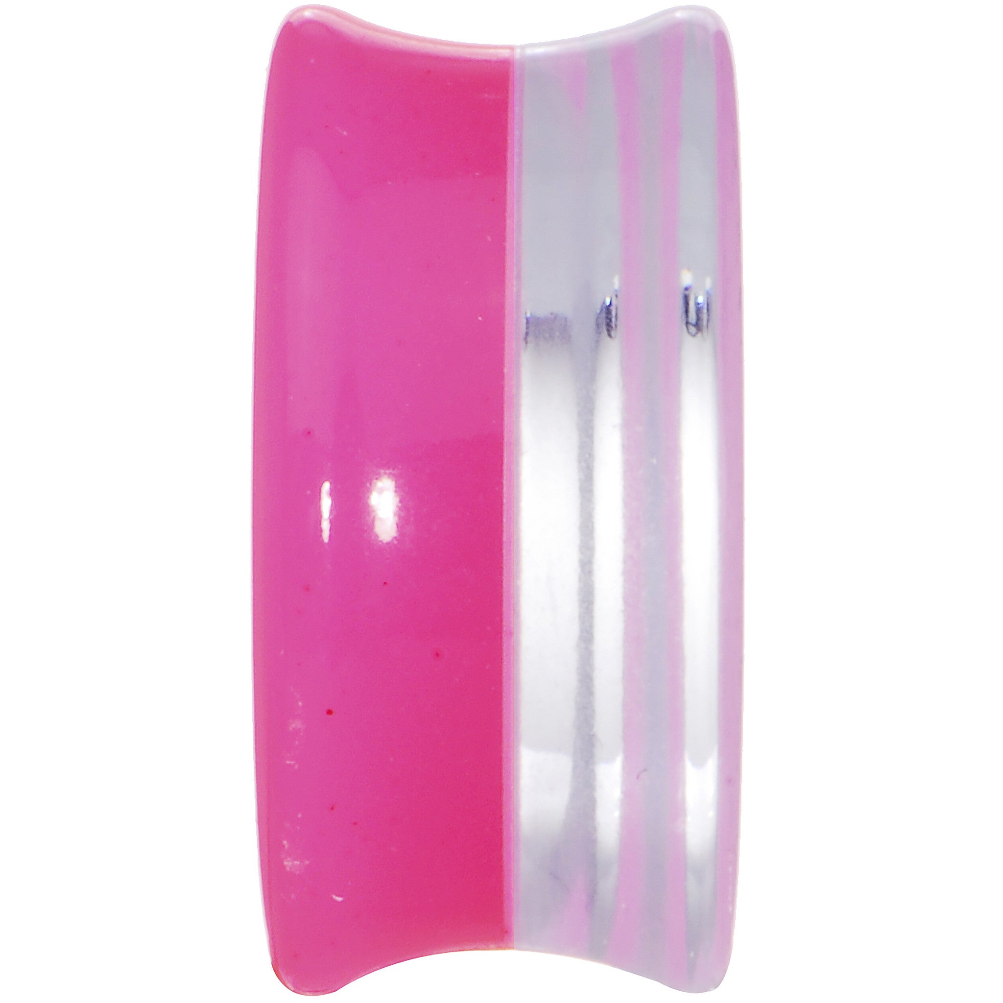 20mm Pink Neon Glitter Saddle Plug