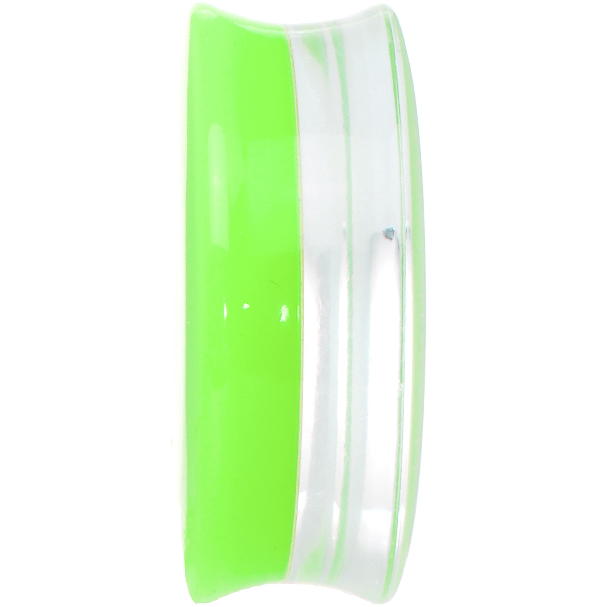 30mm Green Neon Glitter Saddle Plug