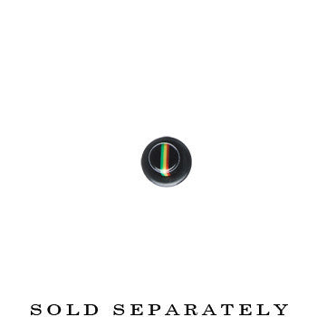 6G Acrylic Rasta Stripe Taper