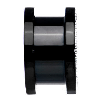 9/16 Black Anodized Titanium Clear Gem Screw Fit Tunnel Set