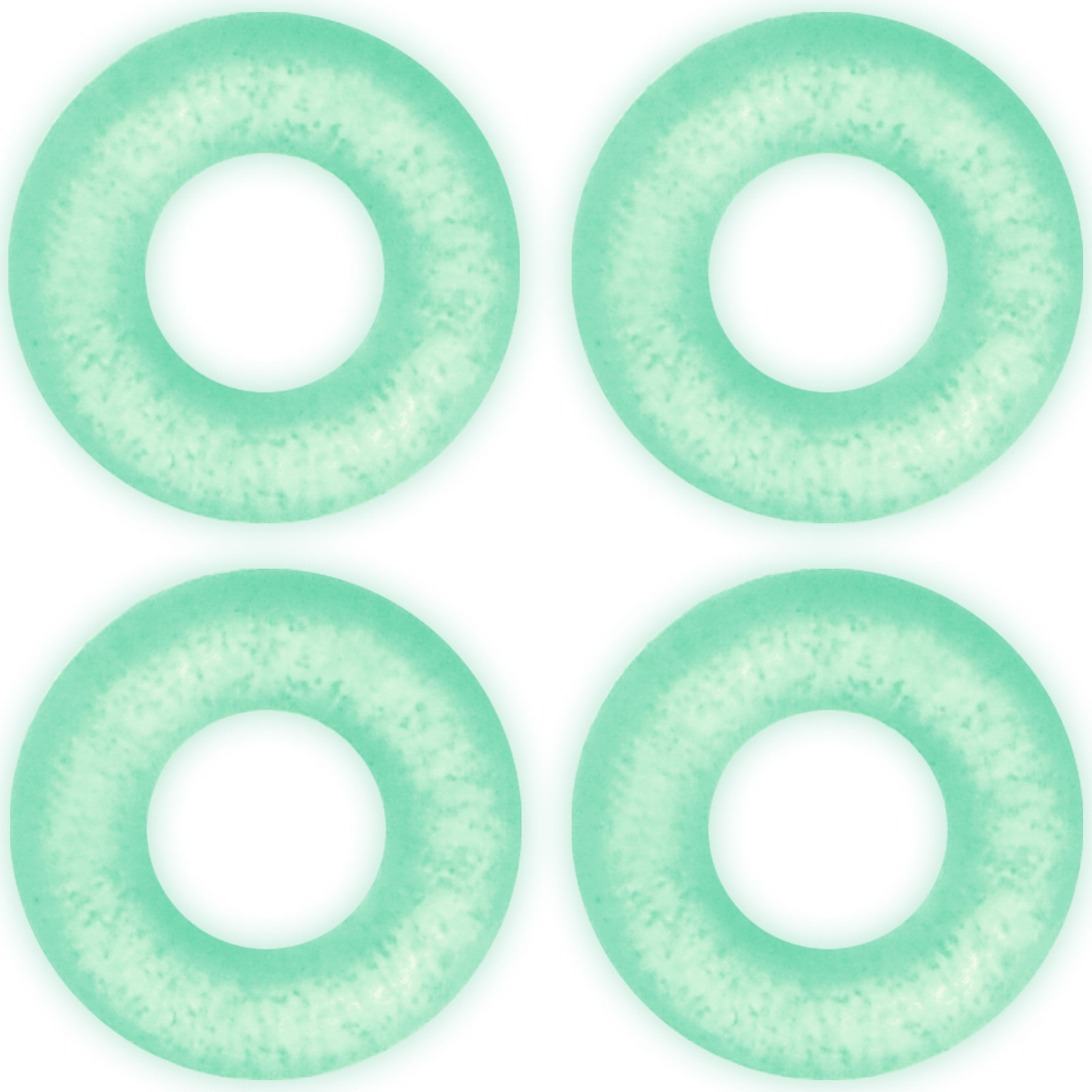 8G Glow in the Dark O-Ring 4-Pack