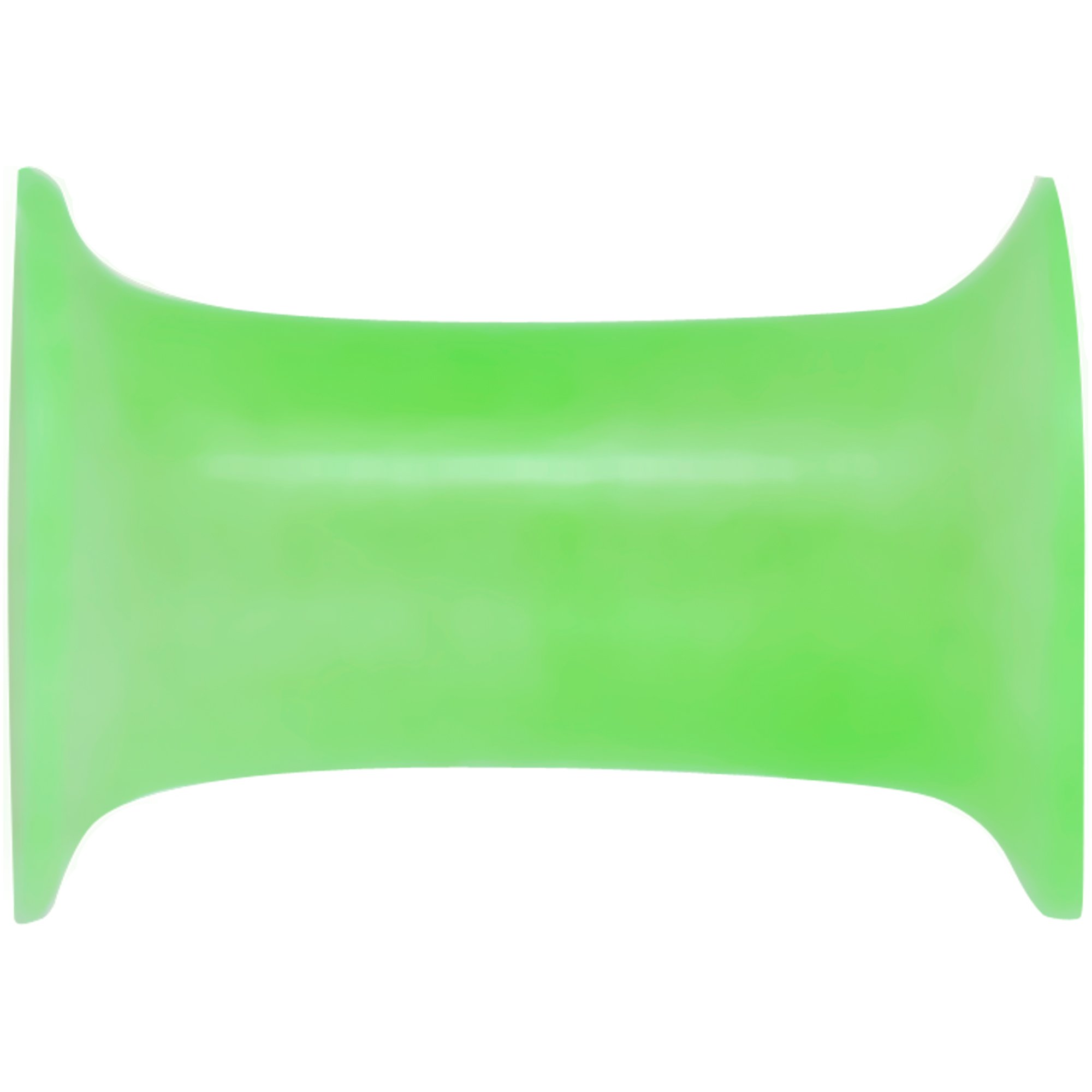 4 Gauge Thin Flexible Green Silicone Double Flare Tunnel Plug Set