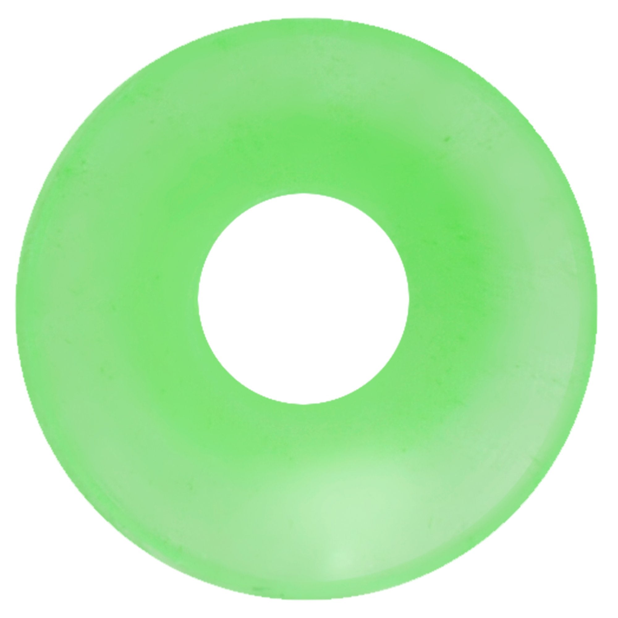 4 Gauge Thin Flexible Green Silicone Double Flare Tunnel Plug Set