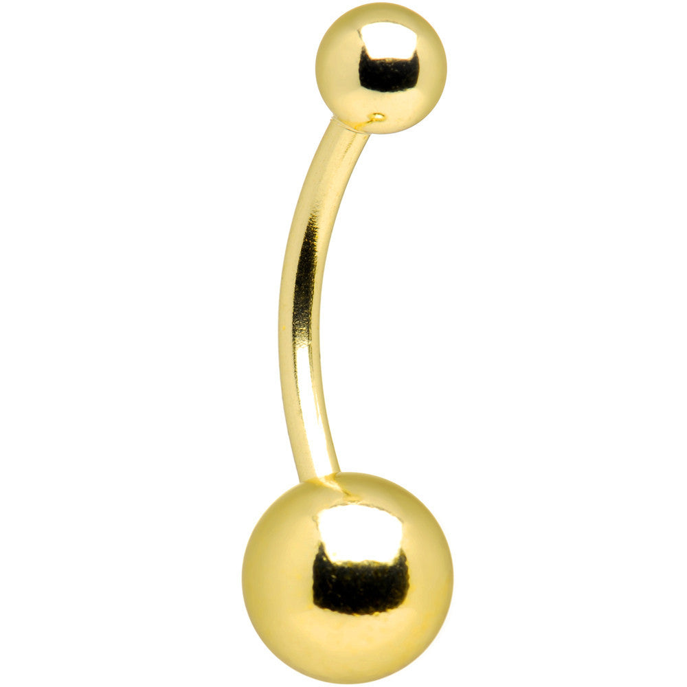 Gold Electro Titanium Belly Ring -1/2
