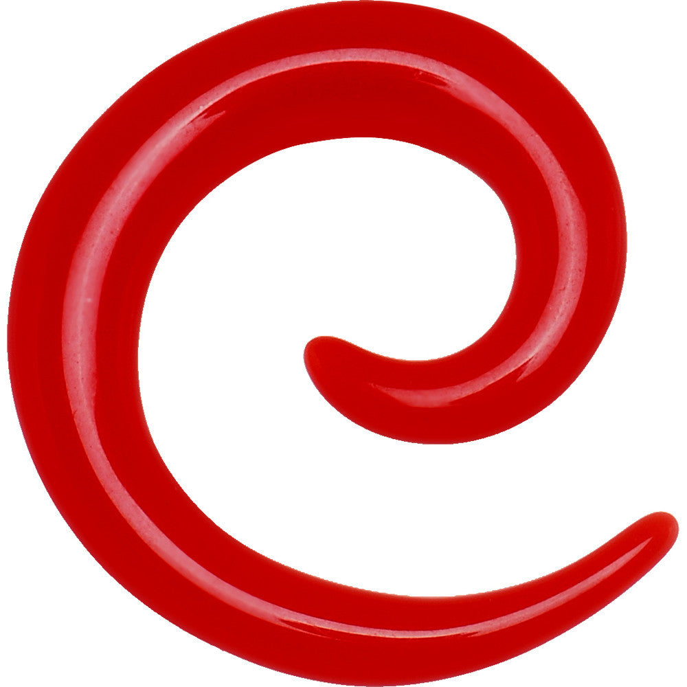 6G Red Acrylic Spiral Taper