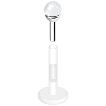 Semi-Precious Crystal Bioplast Push-In Labret Monroe