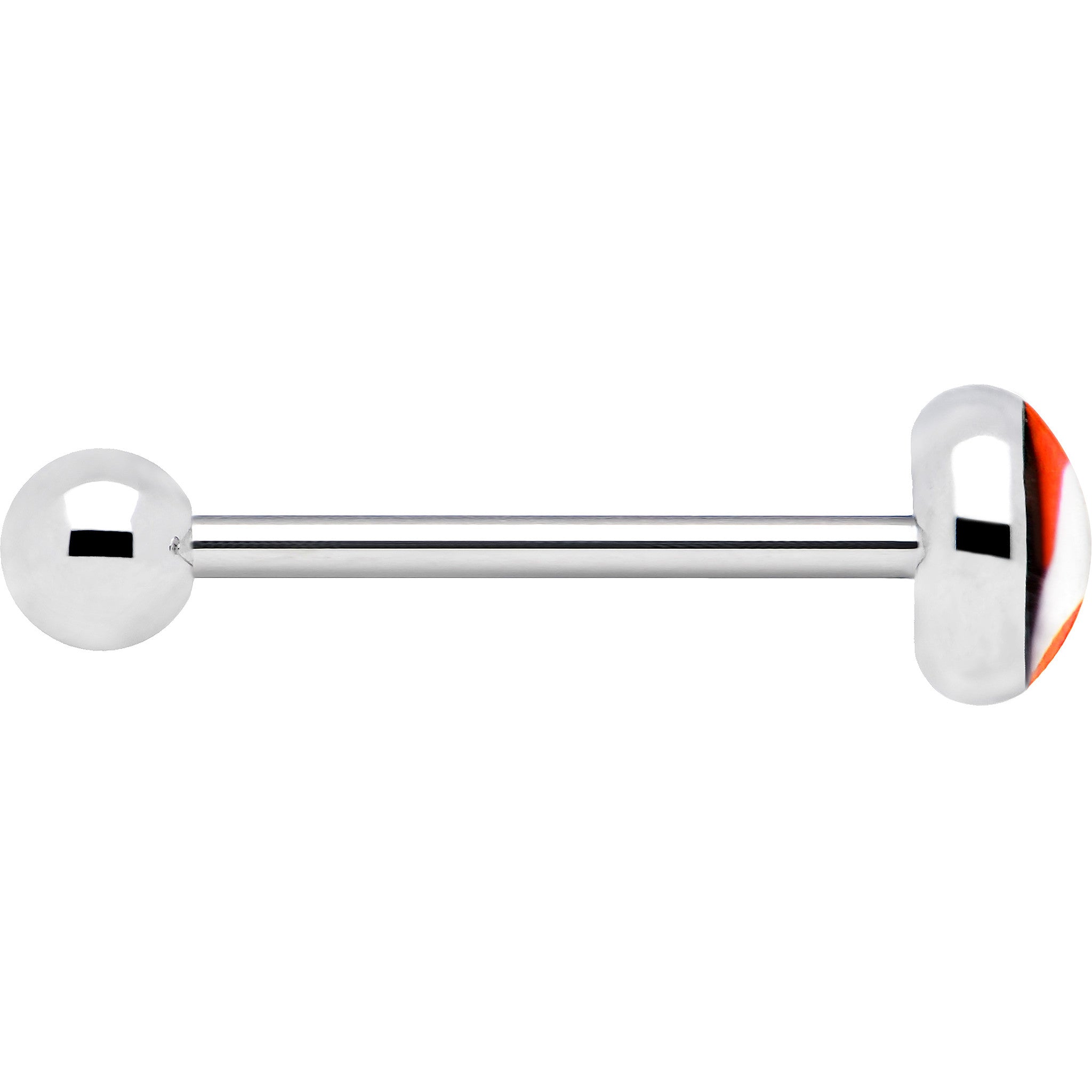 Stainless Steel Puerto Rico Flag Barbell Tongue Ring