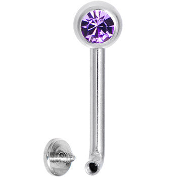 14G 5mmTanzanite Gem Vertical Hood Piercing -1/2 2mm Rise