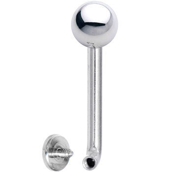 14G 5mm Steel Ball Vertical Hood Piercing - 3/8 2.5mm Rise
