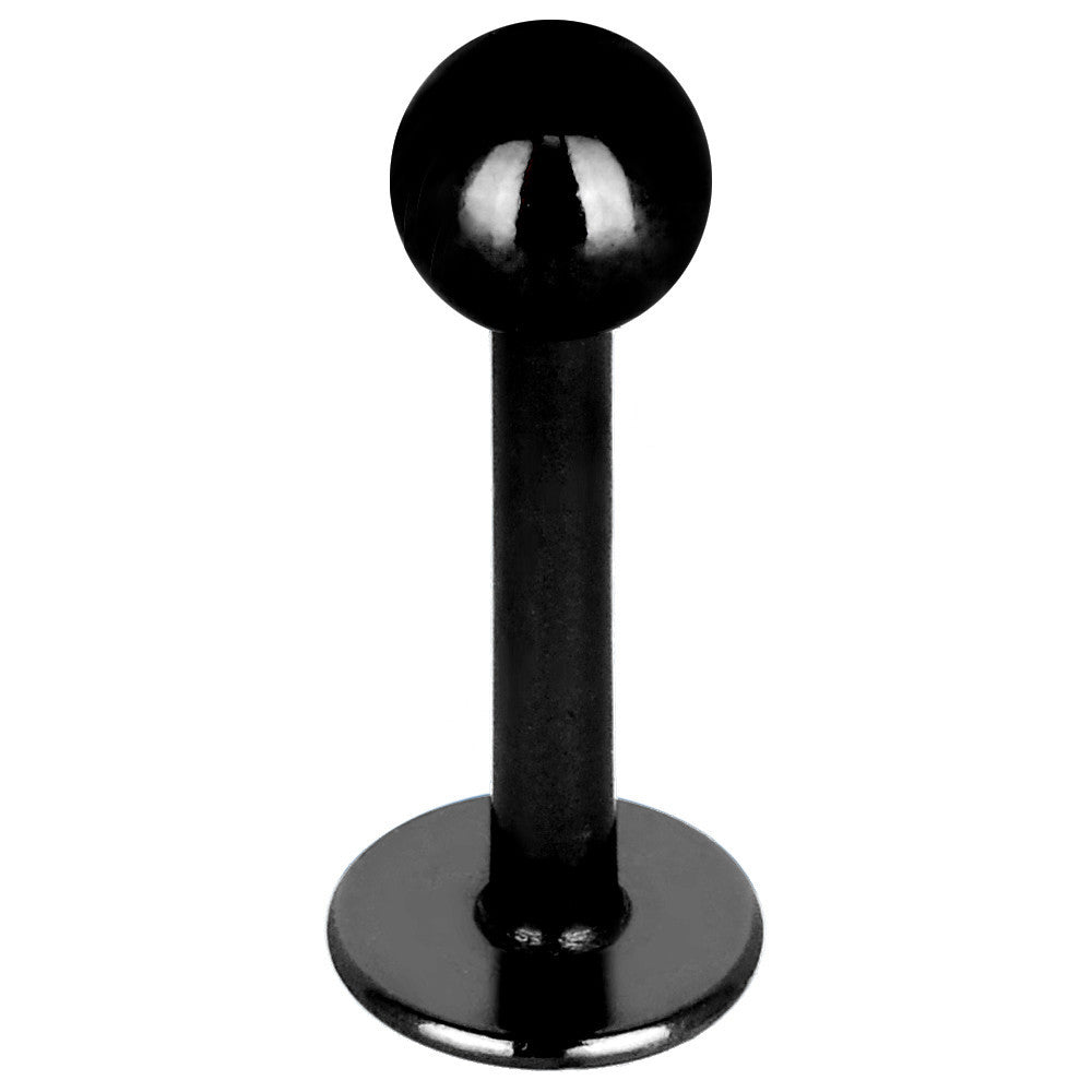 16G Black Titanium Labret Monroe Tragus